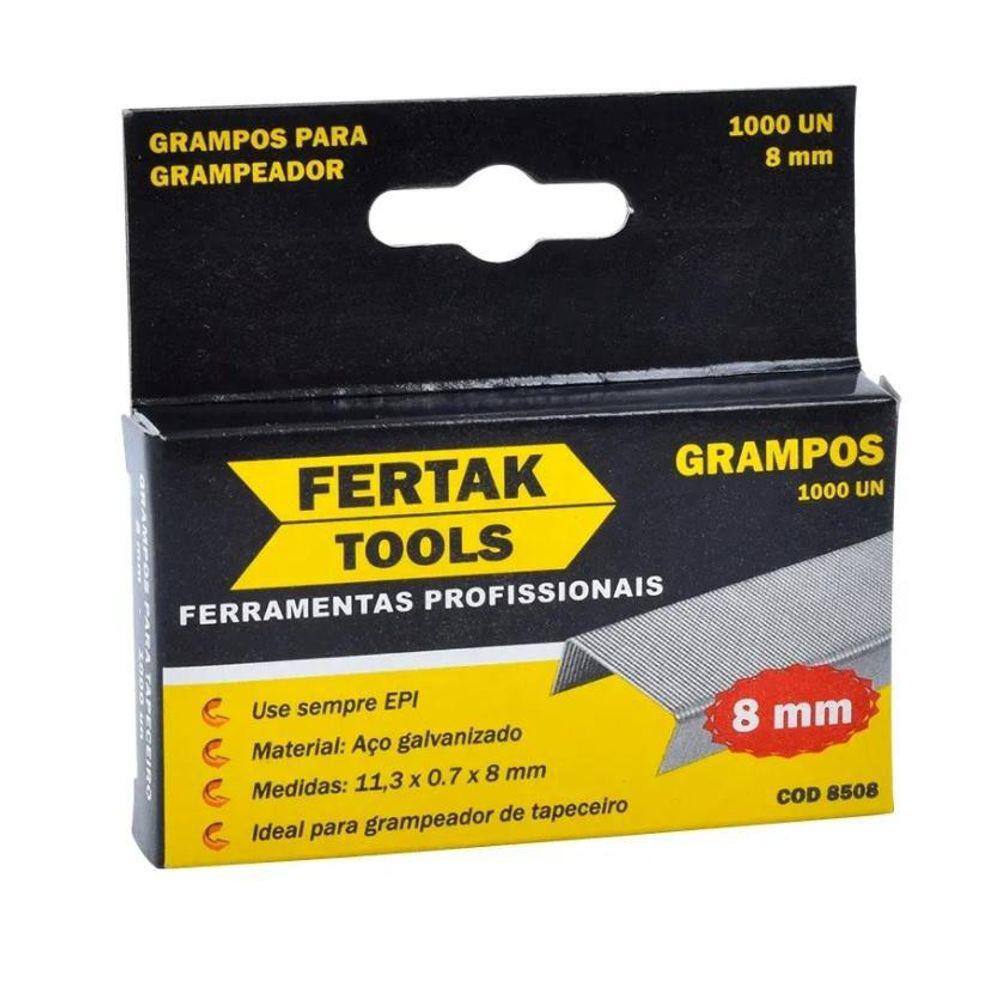 Grampos Para Grampeador Tapeceiro Caixa Com 1000 Un 8mm