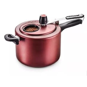 Panela De Pressão Cor Cereja 4,5Litros Com Visor Mta