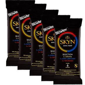 Kit 5 Pacotes Preservativo SKYN Selection C/ 6 Unidades Cada