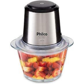 Mini Processador Philco Inox Vidro 1.2L 350W 220V