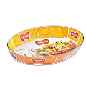Assadeira De Vidro 4L Grande Oval Sobremesas Marinex