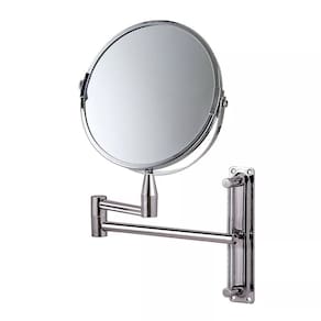 Espelho Aumento Dupla Face Articulado Aço Inox MOR