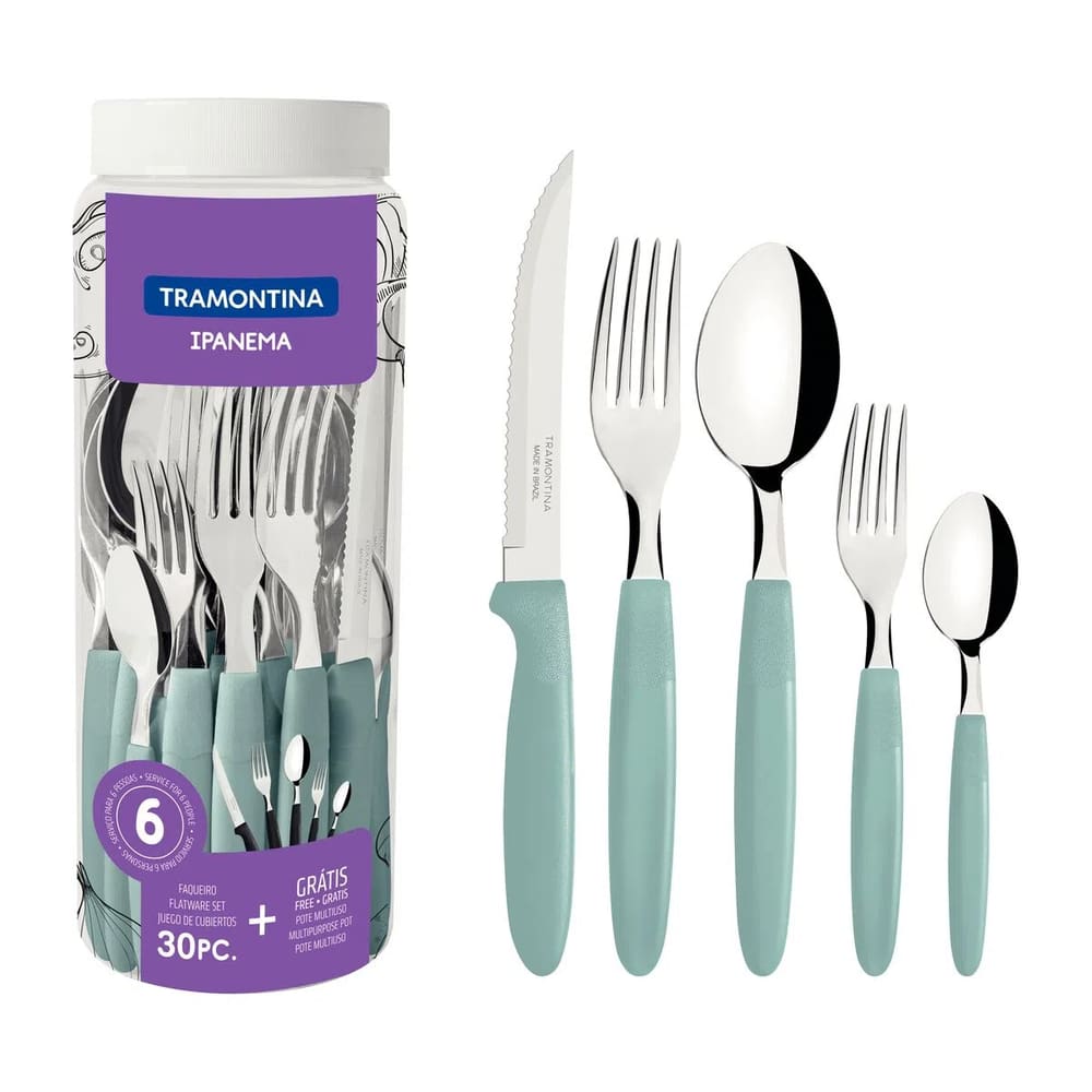 Faqueiro Inox 30 peças Ipanema Menta Tramontina