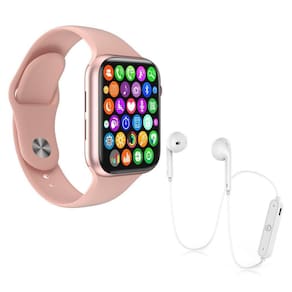 Kit 1 Relógio Smartwatch Iwo 8 Lite Plus+ 1 Fone S6 Rosa