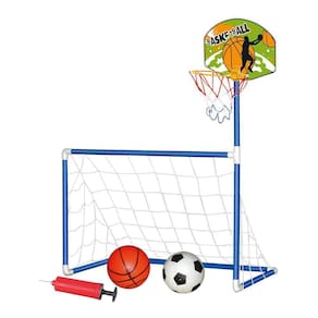 Kit Golzinho Trave Futebol Com Cesta De Basquete