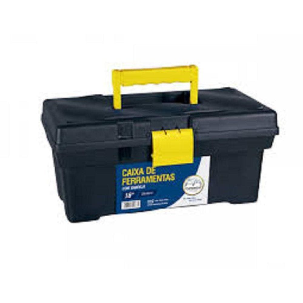 Caixa Plástica Para Ferramentas Com Bandeja 16`` Metasul