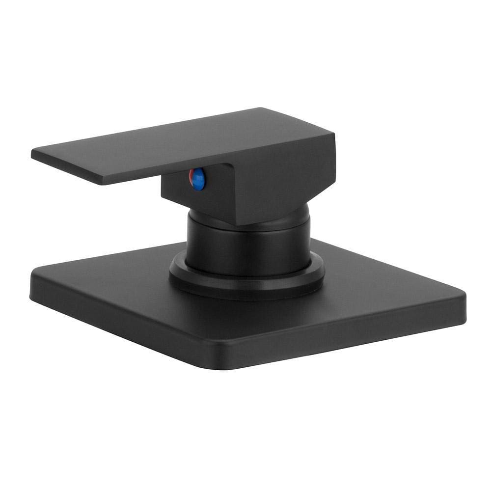 Misturador Monocomando Chuveiro Quadrado Preto 1/2` Completo