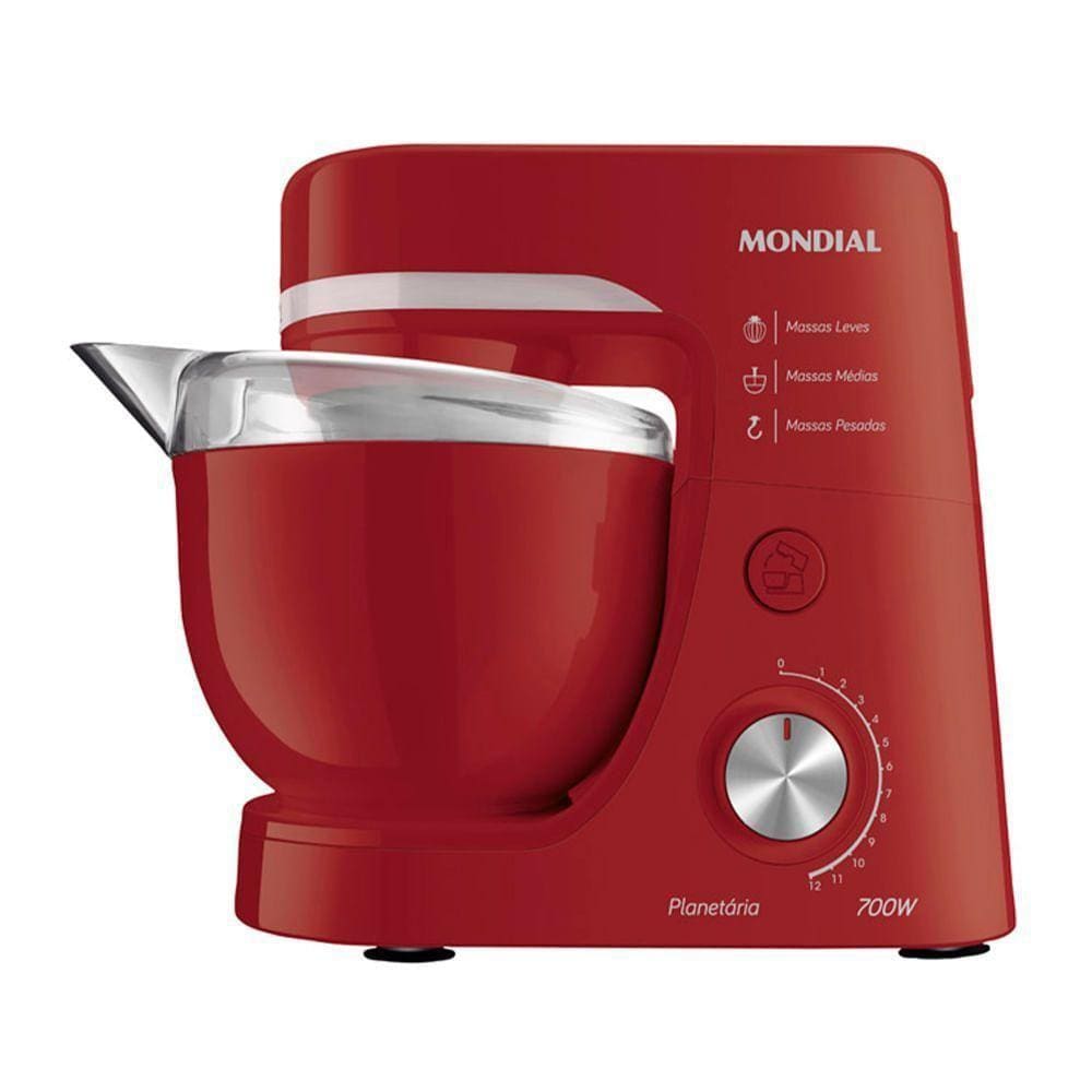 Batedeira Planetária Mondial Bp-03-r Batedeira Planetária-220v-vermelho