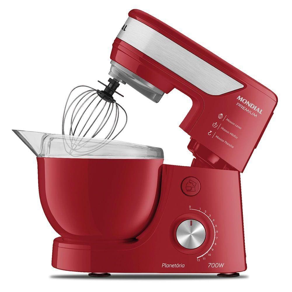 Batedeira Planetária Mondial Premium Bp-01p-r Batedeira Planetária-220v-vermelho/inox
