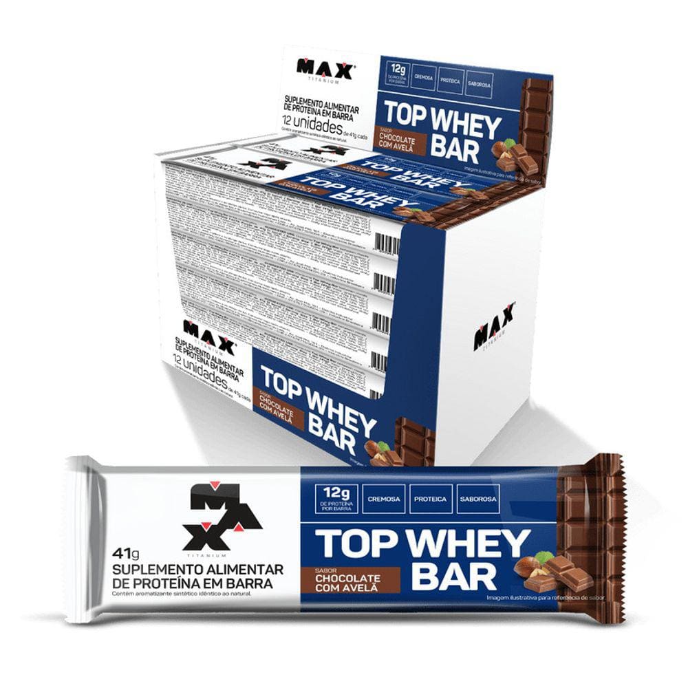 Top Whey Bar Barra de Proteína Chocolate com Avelã 41g