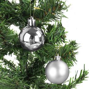Bola natal vermelha e prata | Ponto Bola natal vermelha e prata | Ponto