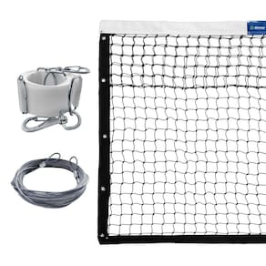 Kit Tênis - Rede Saque Duplo + Cabo De Aço + Faixa Central