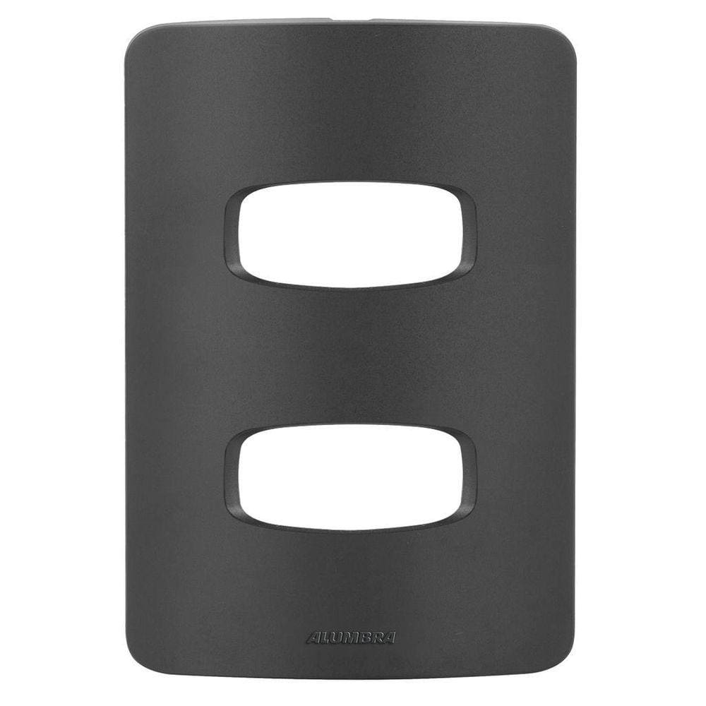 Placa 2 Módulos 4X2 - Alumbra Gracia Black Maxx - Gbmx037