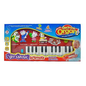 Teclado Piano Infantil Som Animais Da Fazenda Brinquedo vermelho