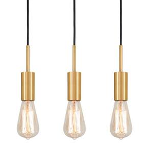Kit 3 Luminárias Pendente Infinite Dourado Sala Cozinha