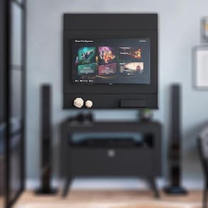 Painel Suspenso Para Tv Até 36 Polegadas Home Theater Sala de Estar 1 Prateleira Ontario Preto