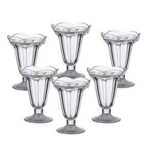 Jogo De Copos Taça Para Sundae 200Ml Kit Com 6 Peças
