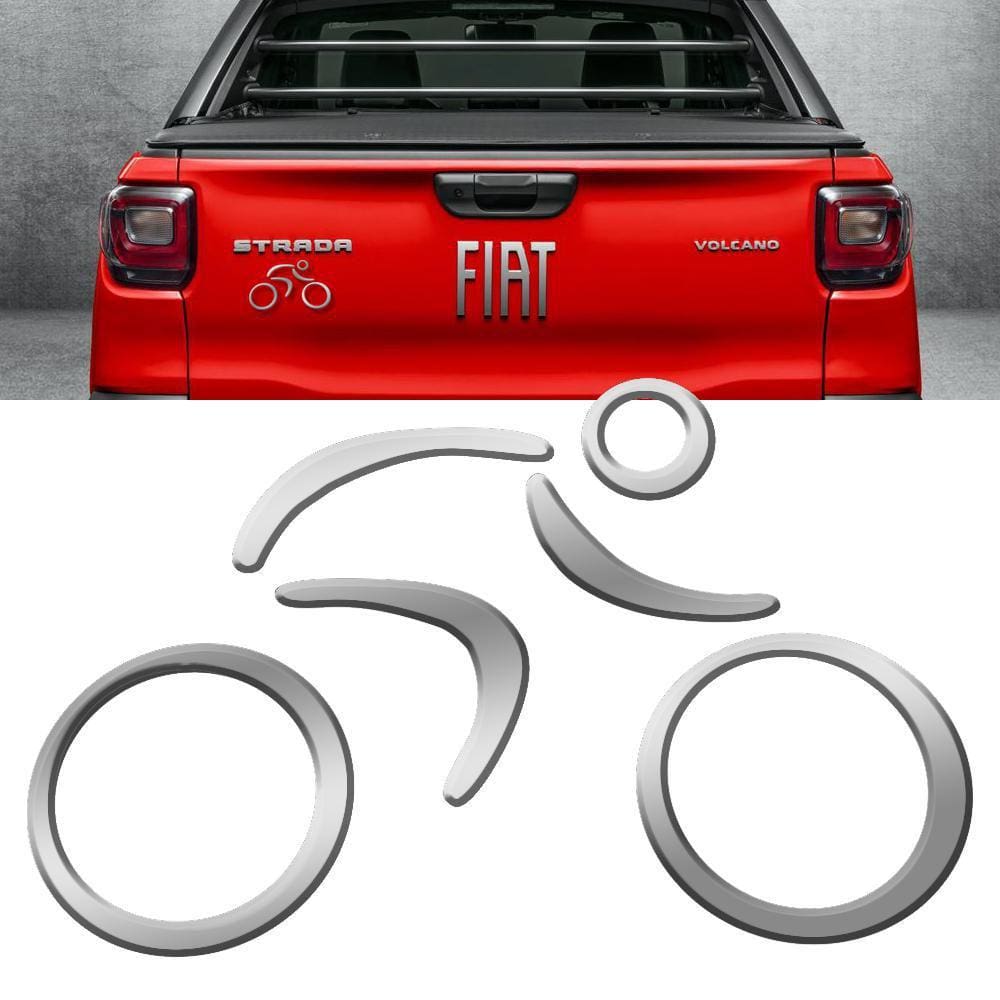 Emblema Adesivo Decorativo Bicicleta Alto Relevo Cromado