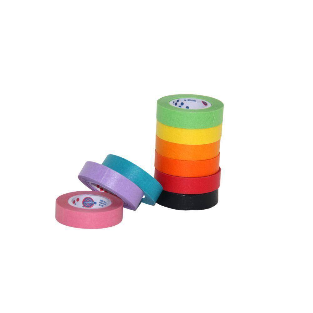 Fita Crepe Colorida Eurocel 12Mm X 10M - 9 Cores