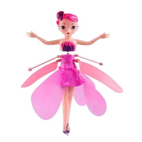 Boneca Princesa Fada Mágica Voadora Sensor De Mão E Luzes