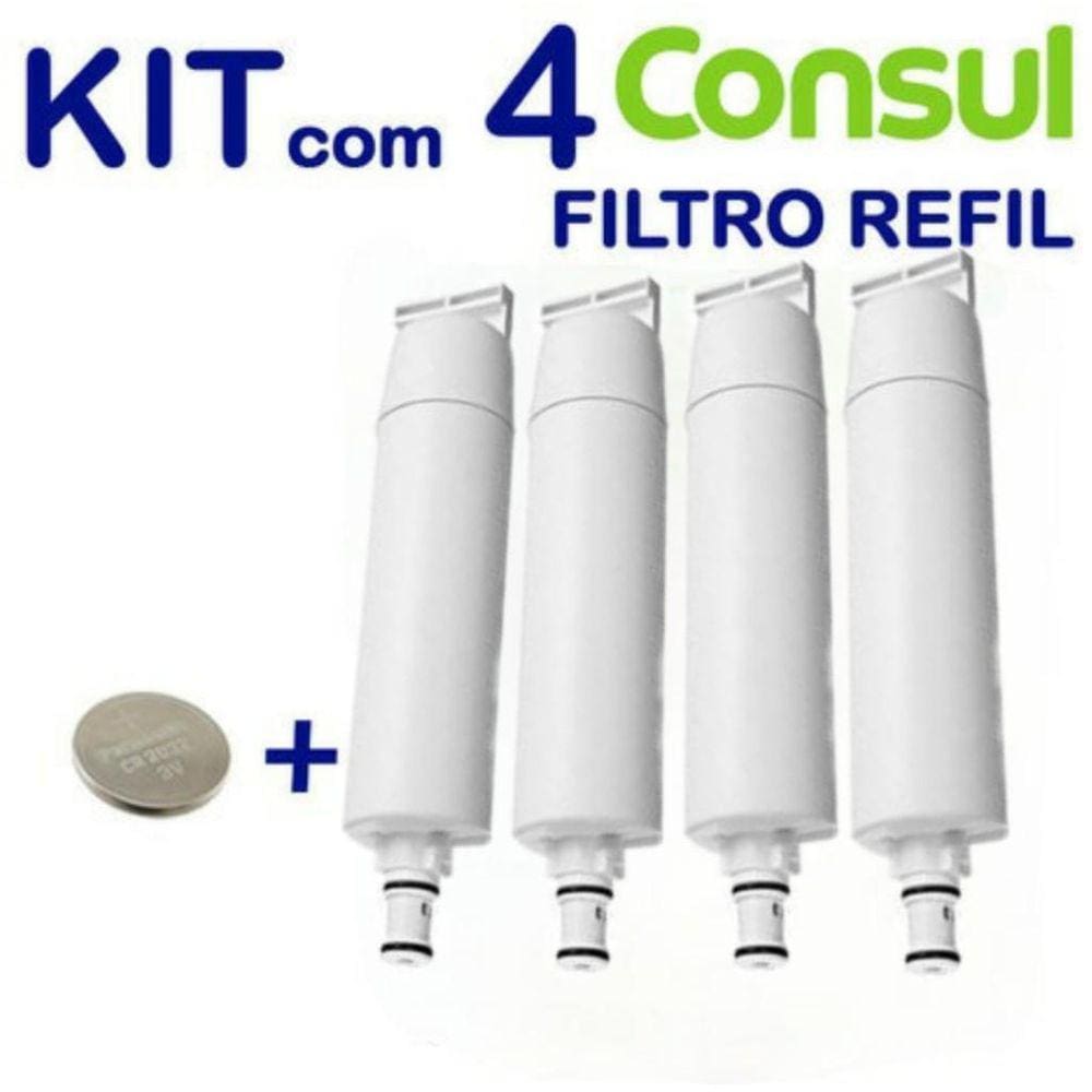 Kit 4 Filtro Refil Consul Para Purificador De Água Cpc31Ab