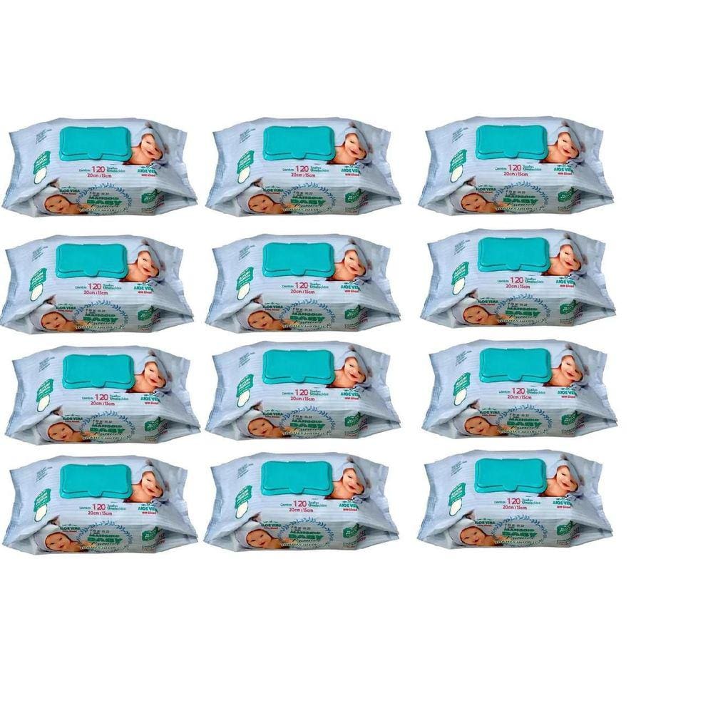 Marigold Baby Premium Lenços Umedecido Sem Álcool Kit 12Uni