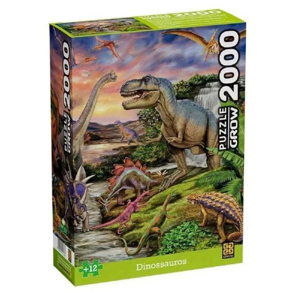 Quebra Cabeça Dinossauros 2000 Peças Grow 04266