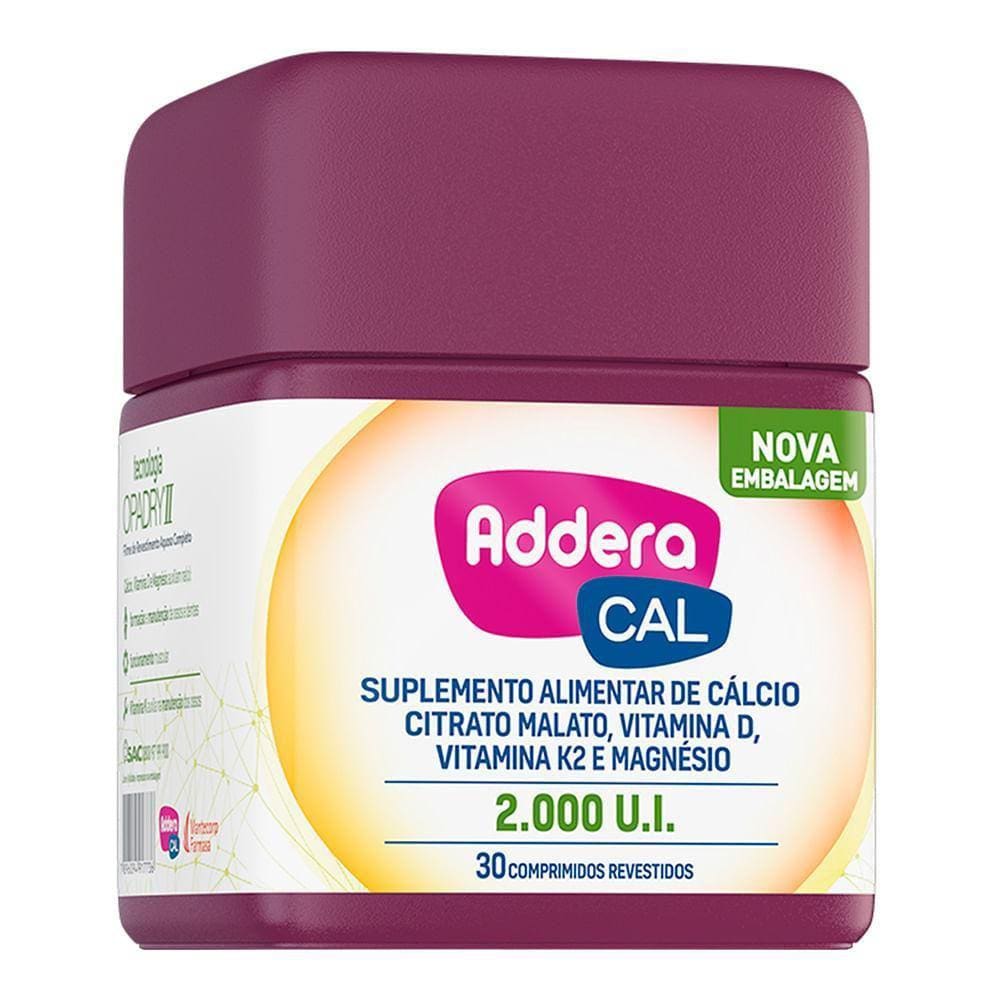 Suplemento Vitaminico Addera Cal 2000Ui Com 30 Comprimidos