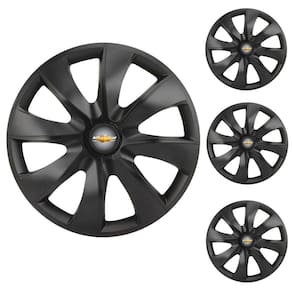 Jogo Calota Aro 14 Prime Fosc Black Elitte Preto Fosco + Emblema Resinado Chevrolet GM Corsa Meriva Agile Celta Montana Prisma Onix Astra Cobalt Spin