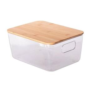 Cesto Organizador Com Tampa Bambu Idealle Eco 27 Cm - Paramount
