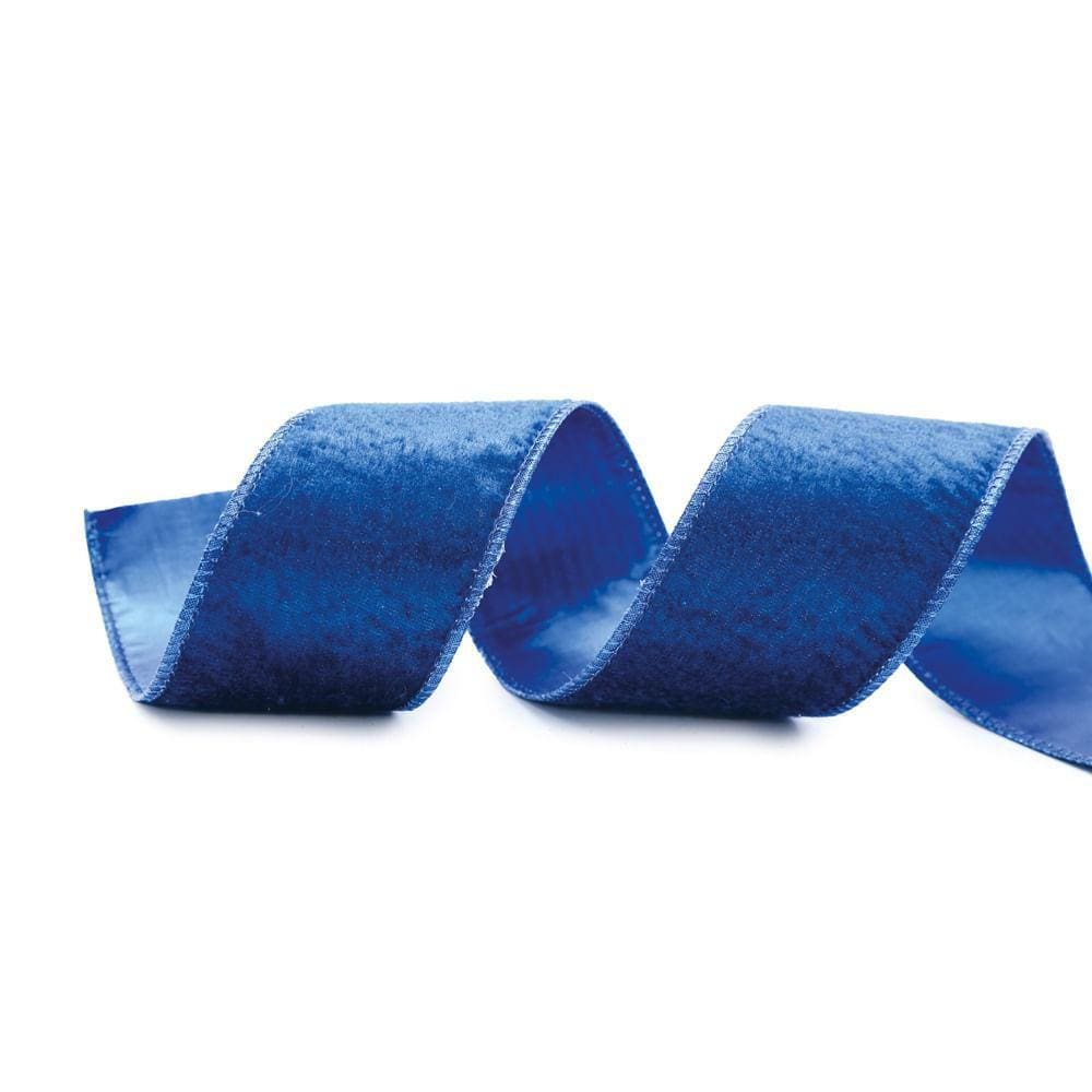 Fita Natalina Dupla-face Veludo Azl 1un 6,30cmx9,14m 1118137
