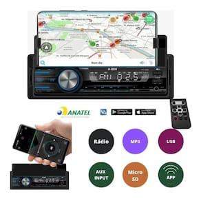 Radio H-Tech 1223 Bluetooth Mp3 Suporte Celular Usb 4X60 Rms