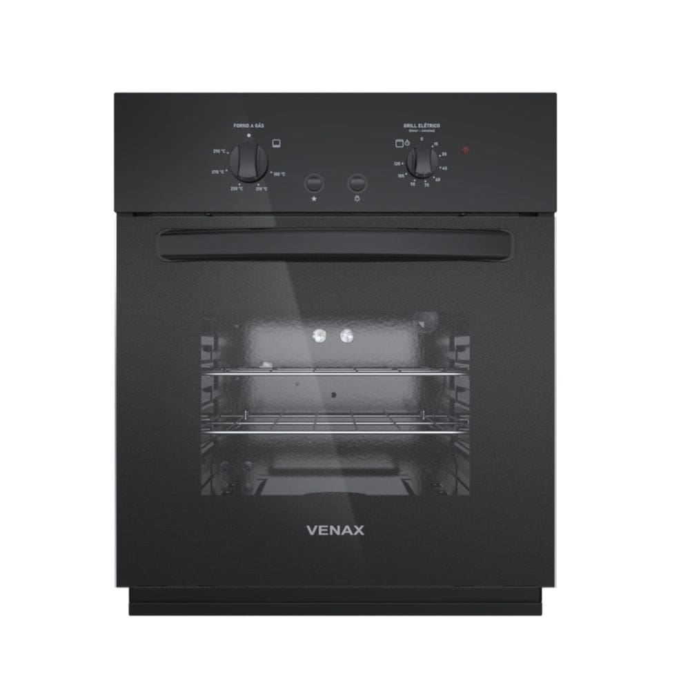 Forno De Embutir Venax 51,8 Litros A Gás GLP Totale Nero Giii Preto