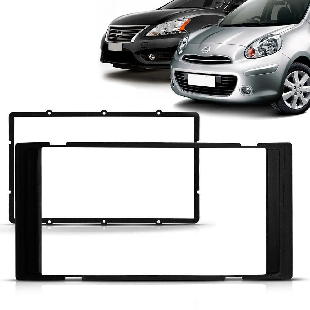 Moldura DVD 2 Din March Sentra 2014 2015 2016