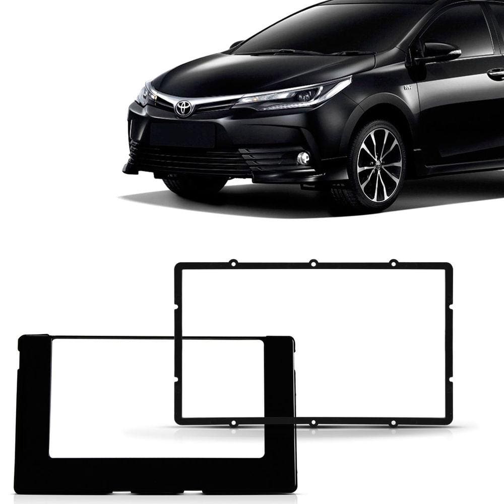 Moldura DVD 2 Din Corolla 2017 2018 Black Piano
