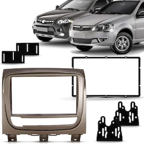 Moldura DVD 2 Din Strada Adventure Palio Weekend Adventure 2013 2014 2015 2016 2017 2018 Grafite