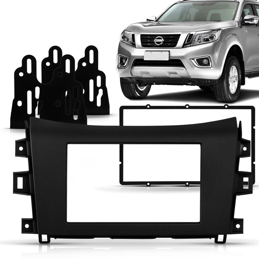 Moldura DVD 2 Din Frontier 2017 2018 Preto