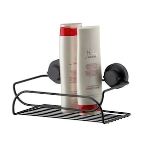 Porta Shampoo Ventosa Parede Banheiro Preto Fosco Future