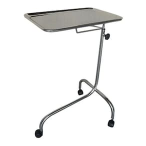 Mesa Mayo Auxiliar Hospitalar Aço Inox - Clínica - Rodízios