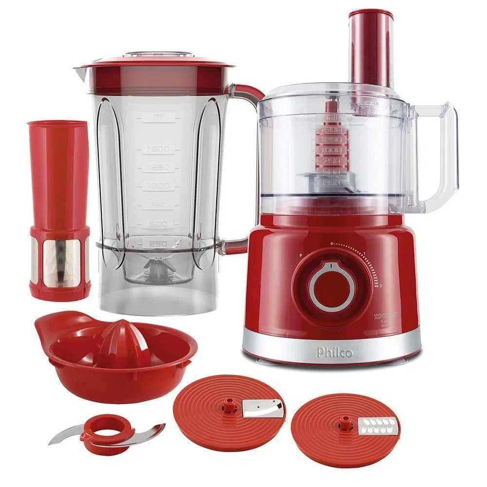 Multiprocessador Philco 5 Em 1 Turbo Pmp1500V Vermelho 127V
