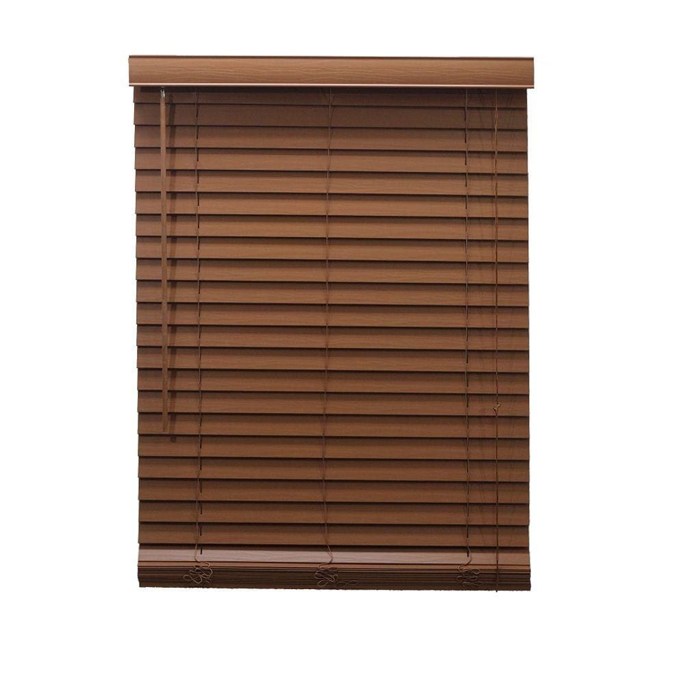 Persiana Horizontal Pvc 50mm Mogno Marrom 80 (L) X 160 (A) C/ Bandô 0,80 x 1,60 Tipo Madeira - Luxo
