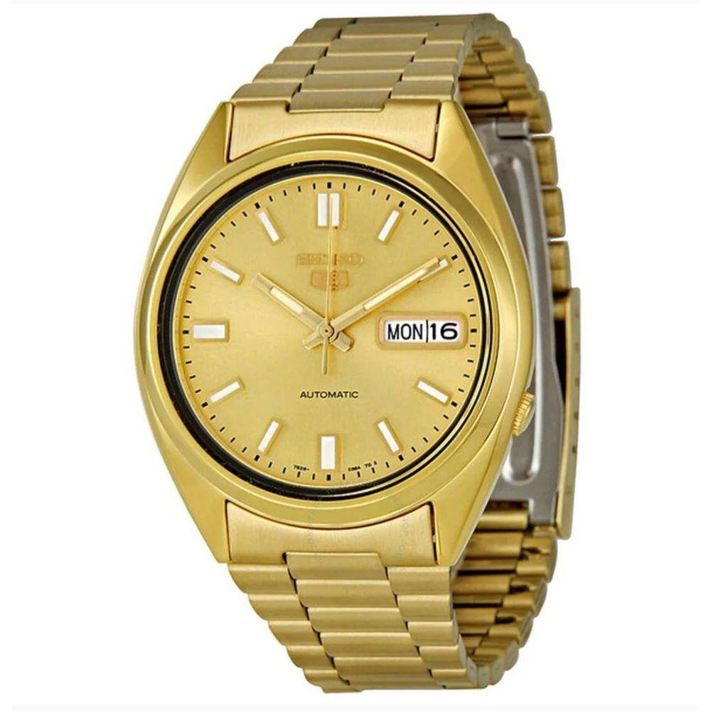 Relogio seiko 5 dourado automatico masculino | Pontofrio