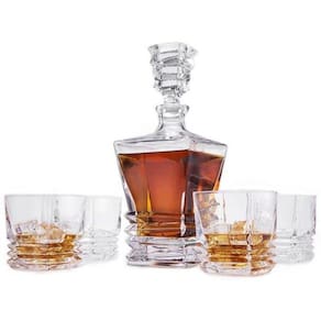 Garrafa Decanter Vidro Whisky/Licor 930Ml+6 Copos Superluxo