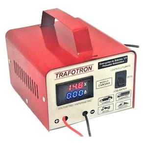 Carregador De Bateria Cva 5A/H Com Voltimetro E Amperimetro