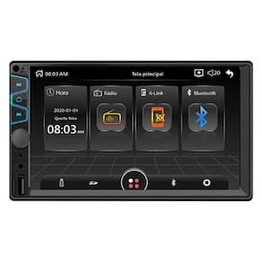 Central Multimidia 7 Roadstar Com Bluetooth Usb Cartão Sd