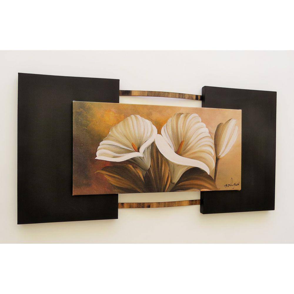 Quadro Decorativo Sala Quarto Abstrato Floral Decorativo