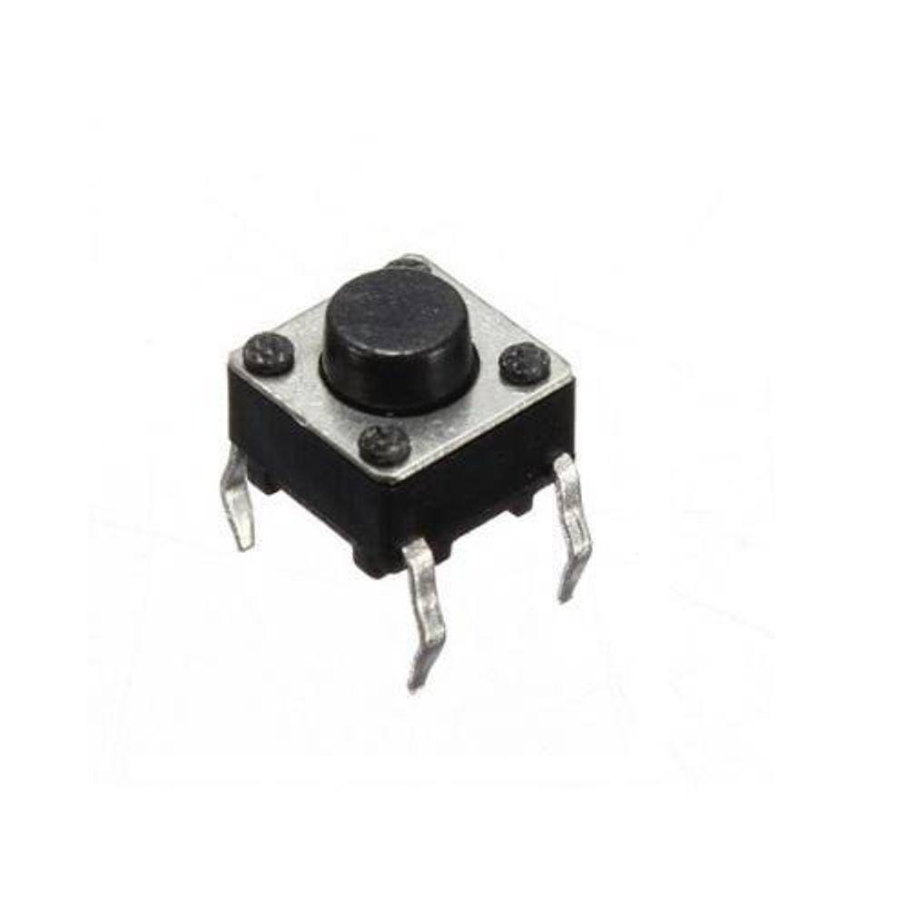 100 Pçs Chave Tactil 180 6 X 6 X 5Mm 4 Terminais