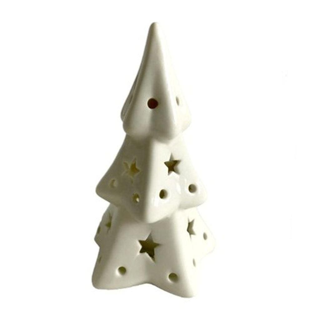 Enfeite Natalino de Mesa Árvore de Natal Estrela Acende Led