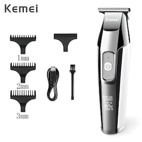 Máquina Cortar Cabelo E Aparar Pelos Kemei Km-5027 100V/220V