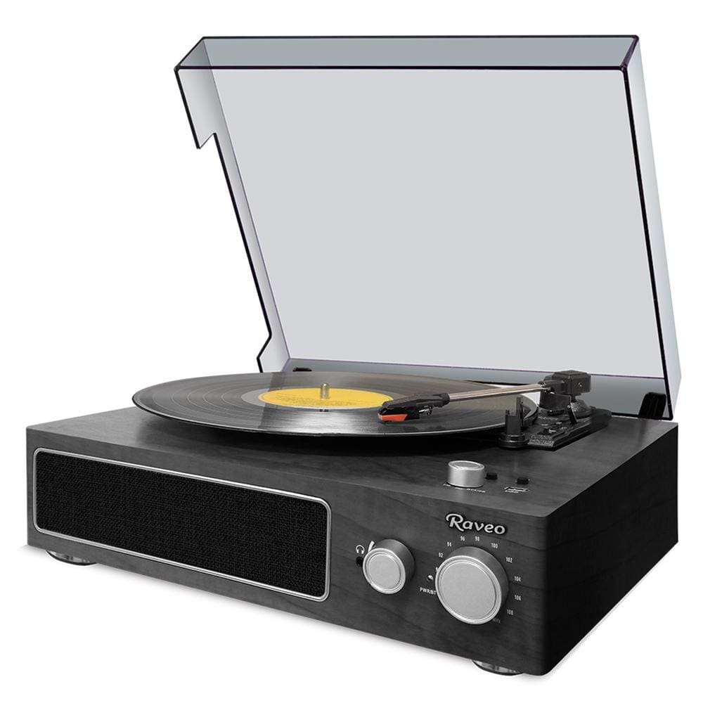 Vitrola Raveo Studio Preto Toca-Discos, Bluetooth, Radio FM, USB, Saída Auxiliar Bivolt